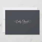 Modern Minimal Calligraphy Baby shower Kaart (Achterkant)