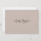 Modern Minimal Calligraphy Baby shower Kaart (Achterkant)