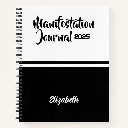 Modern Minimal Calligraphy Manifestation Journal Notitieboek (Voorkant)