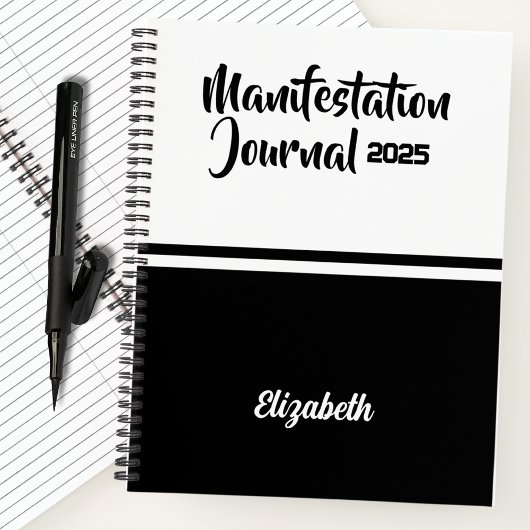 Modern Minimal Calligraphy Manifestation Journal Notitieboek