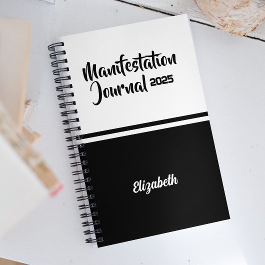Modern Minimal Calligraphy Manifestation Journal Notitieboek