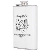 Modern Minimal Camping Bachelorette Party Natuur Heupfles (Links)