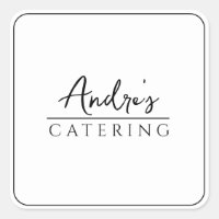 Modern minimal catering culinair productetiket