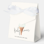 Modern Minimal Cherry Scoop Ice Cream Baby shower Bedankdoosjes (Voorkant)