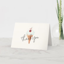 Modern Minimal Cherry Scoop Ice Cream Baby shower