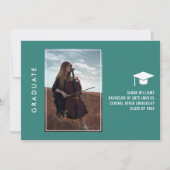 Modern Minimal Chic Graduation Announcement Card Aankondiging (Voorkant)