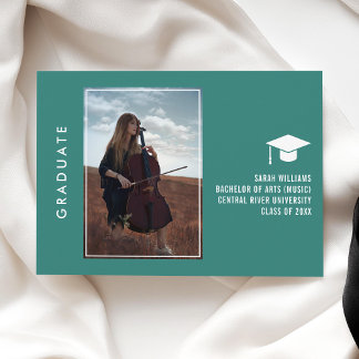 Modern Minimal Chic Graduation Announcement Card Aankondiging