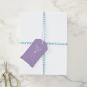 Modern Minimal Chic Graduation Party Lavender Cadeaulabel (Met Touw)