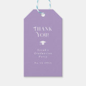 Modern Minimal Chic Graduation Party Lavender Cadeaulabel (Voorkant)