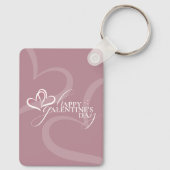 Modern Minimal Chic Music Player Photo Galentines Sleutelhanger (Achterkant)