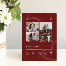 Modern Minimal Chic Music Player Photo Valentine's Fotoplaat