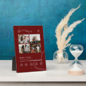 Modern Minimal Chic Music Player Photo Valentine's Fotoplaat (Zijkant)