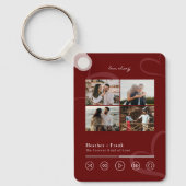 Modern Minimal Chic Music Player Photo Valentine's Sleutelhanger (Voorkant)