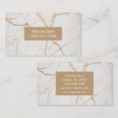 Modern Minimal Chic Stijlvol Mode wit marmer Visitekaartje (Voorkant / Achterkant)