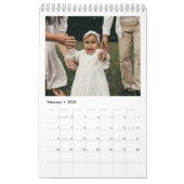 Modern Minimal Chic Typography Custom Family Photo Kalender (Feb 2026)