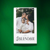 Modern Minimal Chic Typography Custom Family Photo Kalender