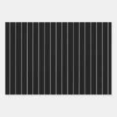 Modern Minimal Chic Zwart en Grijs Gestreept Inpakpapier Vel (Voorkant)