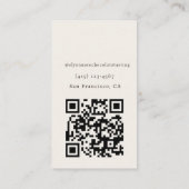 Modern Minimal Chocolate Tasting Qr Code Visitekaartje (Achterkant)