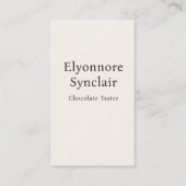 Modern Minimal Chocolate Tasting Qr Code Visitekaartje (Voorkant)
