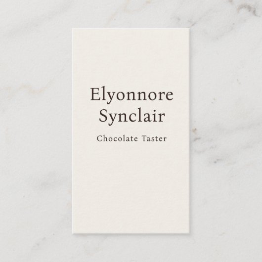 Modern Minimal Chocolate Tasting Qr Code Visitekaartje (Voorkant)