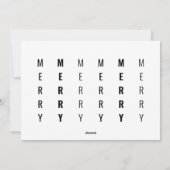 Modern Minimal Christmas 3 foto Zwart-wit Feestdagenkaart (Achterkant)