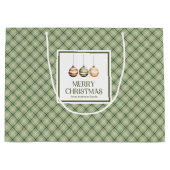 Modern Minimal Christmas Gift Bag Soft Neutral Ton Groot Cadeauzakje (Voorkant)