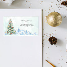 Modern Minimal Christmas Holiday Retouradres