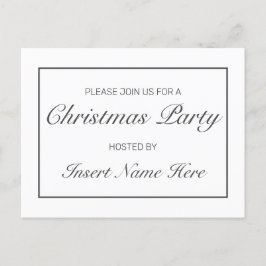 Modern Minimal Christmas Party Invitation Briefkaa Aankondigingskaart