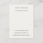 Modern Minimal Christmas Tree Heart Hairpin Logo Visitekaartje (Achterkant)