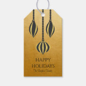 Modern Minimal Christmas Tree Ornamenten Gold Cadeaulabel (Voorkant)