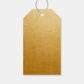 Modern Minimal Christmas Tree Ornamenten Gold Cadeaulabel (Achterkant)