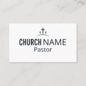Modern Minimal Church Pastor Three Cross  Visitekaartje (Voorkant)