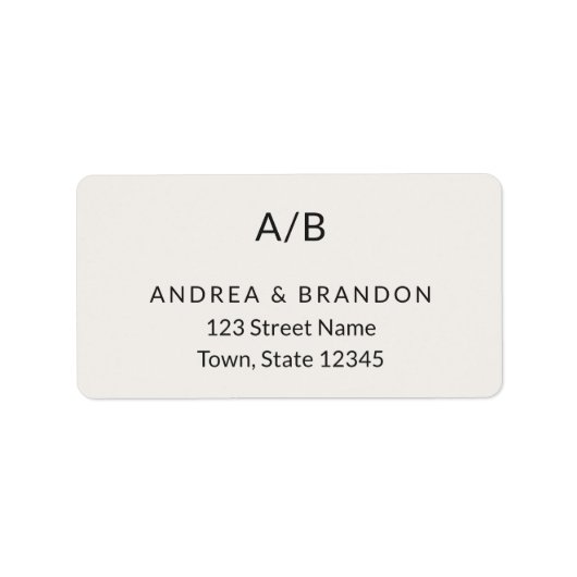 Modern Minimal City Hall Return Etiket (Voorkant)