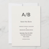 Modern Minimal City Hall Save the Date Card (Voorkant)