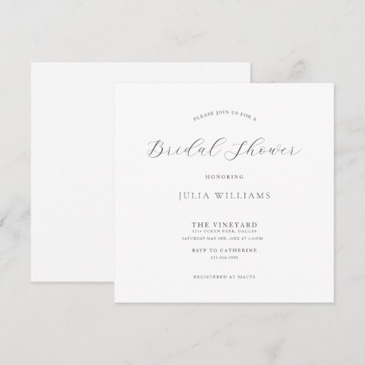 Modern Minimal Classic Vrijgezellenfeest Bruiloft Kaart (Voorkant / Achterkant)