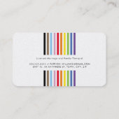 MODERN MINIMAL colorful stripe rainbow pride LGBTQ Visitekaartje (Achterkant)