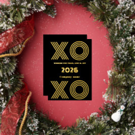 Modern minimal,Company  elegant XO XO Folie Feestdagenkaart
