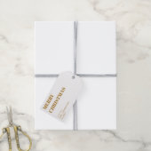Modern Minimal Contemporary Gold Vrolijk Kerstfees Cadeaulabel (Met Touw)