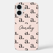 Modern Minimal Contemporary Stijlvol Monogram Case-Mate iPhone Case (Achterkant)