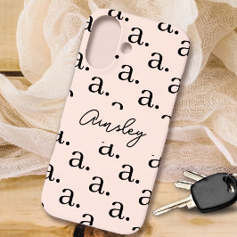 Modern Minimal Contemporary Stijlvol Monogram iPhone 16 Hoesje