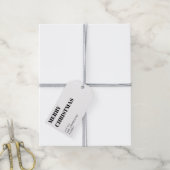 Modern Minimal Contemporary Vrolijk Kerstfeest Cadeaulabel (Met Touw)