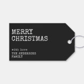 Modern Minimal Contemporary Vrolijk Kerstfeest Cadeaulabel (Voorkant (Horizontaal))