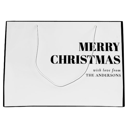 Modern Minimal Contemporary Vrolijk Kerstfeest Groot Cadeauzakje