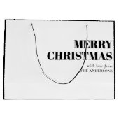 Modern Minimal Contemporary Vrolijk Kerstfeest Groot Cadeauzakje (Achterkant)