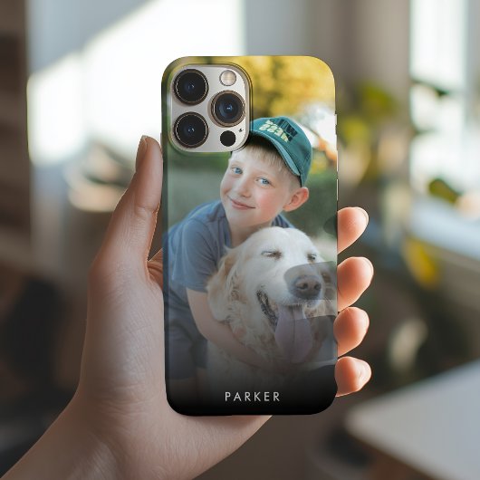 Modern Minimal Create Your Own Photo Name Case-Mate iPhone Case