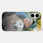Modern Minimal Create Your Own Photo Name Case-Mate iPhone Case (Achterkant (horizontaal))