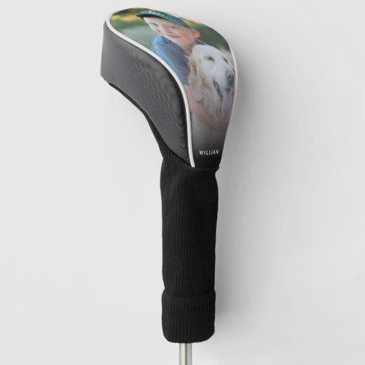 Modern Minimal Create Your Own Photo Name Golfheadcover (Schuin)