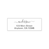 Modern Minimal Custom Address Zelfinktende Stempel (Design)