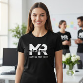 Modern Minimal Custom Business Logo Branded Staff T-shirt