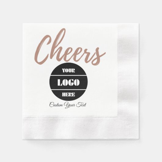 Modern Minimal Custom Company Logo Print  Servet (Voorkant)